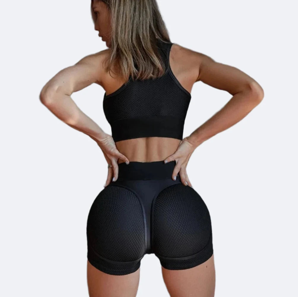 Mesh-Gym-Set für Damen - Sexy Workout-Outfit